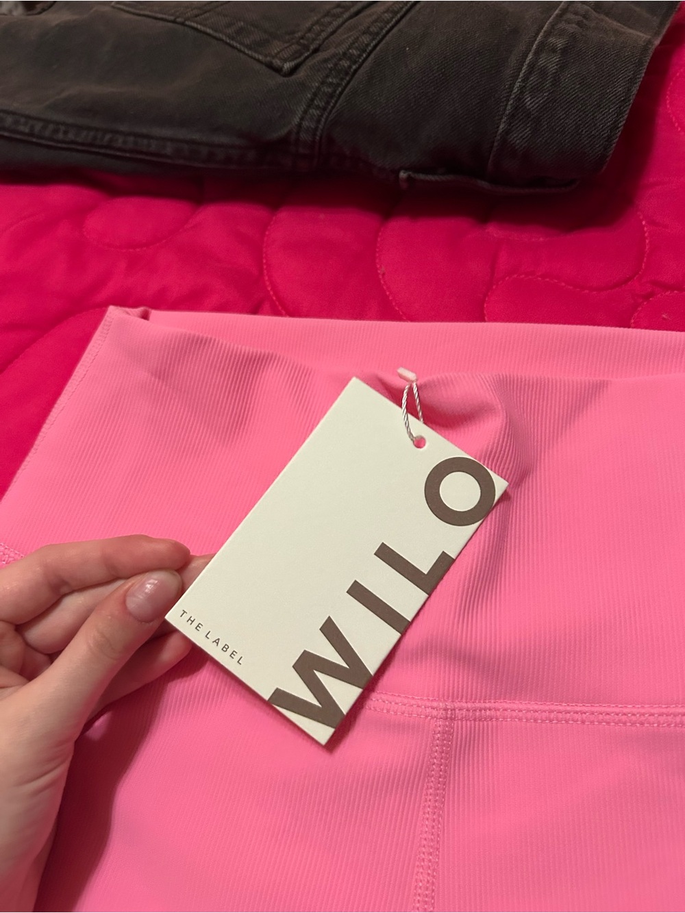 NEW WILO THE LABEL PINK RIBBED SHORTS - Picture 4 of 6